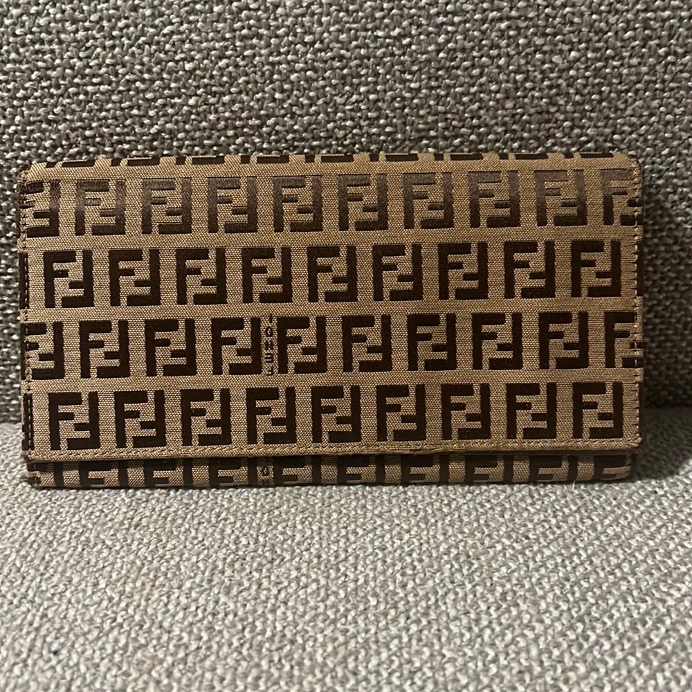 Fendi Brown Monogram Continental Wallet